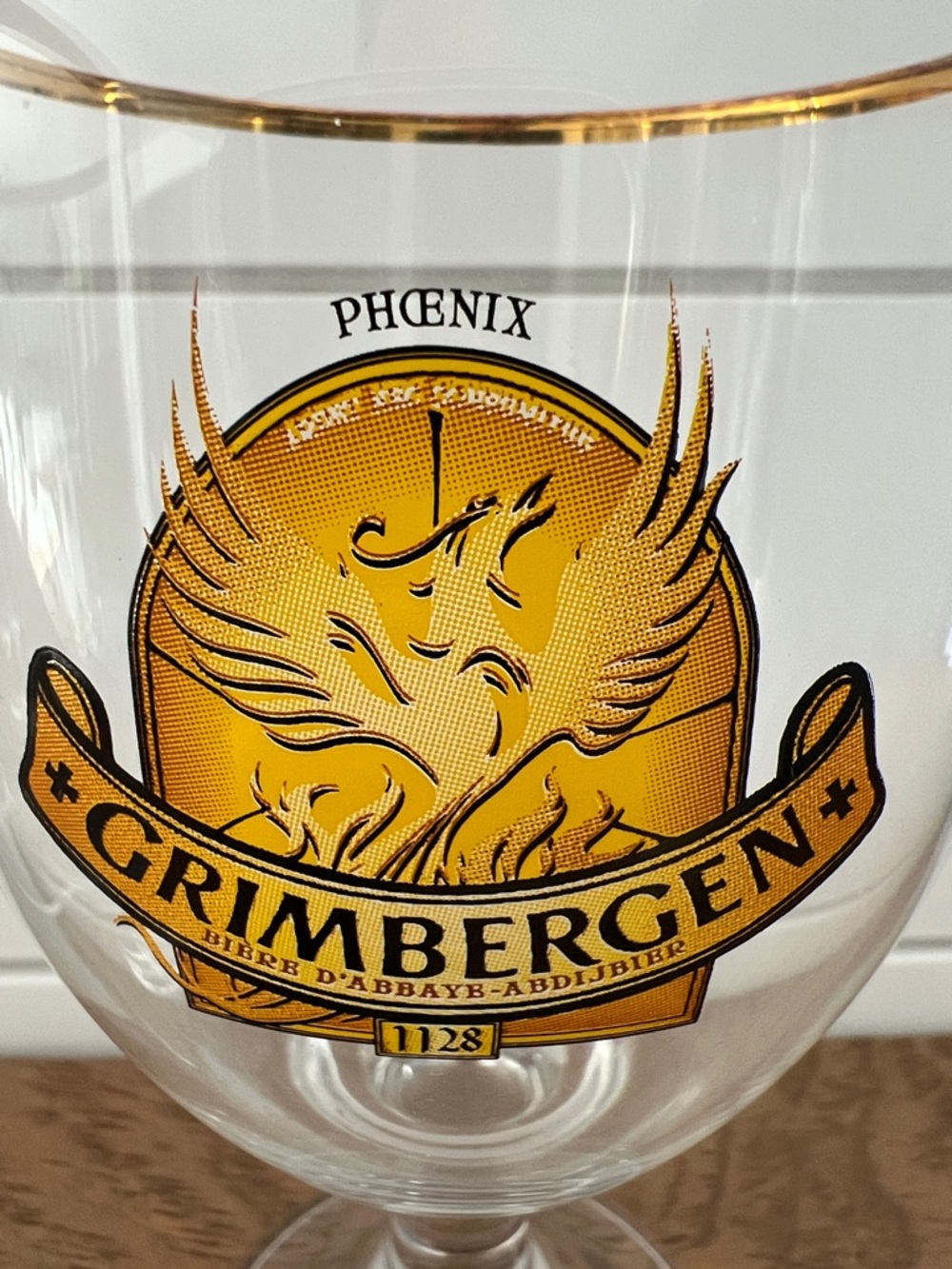 Official Ritzenhoff Grimbergen Belgian Beer Goblet with Phoenix Logo -Set of Six - Picture 8 of 8